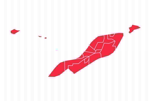 States Map of Anguilla With Detailed Borders vector