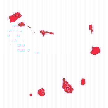 States Map of Cape Verde With Detailed Borders vector