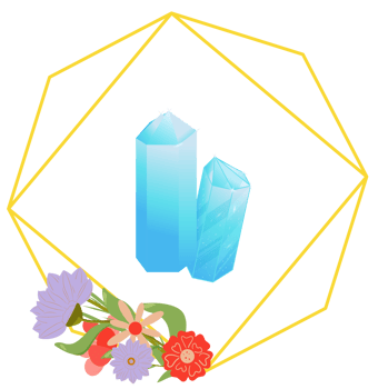 Crystal. Curative Transparent Healing Quartz. Gradient Clear Bright Gem with Frame. Magic Stone png