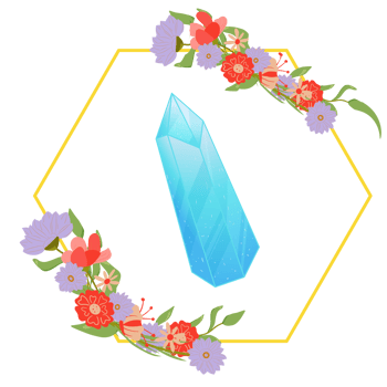 Crystal. Curative Transparent Healing Quartz. Gradient Clear Bright Gem with Frame. Magic Stone png