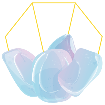 Crystal. Curative Transparent Healing Quartz. Gradient Clear Bright Gem with Frame. Magic Stone png