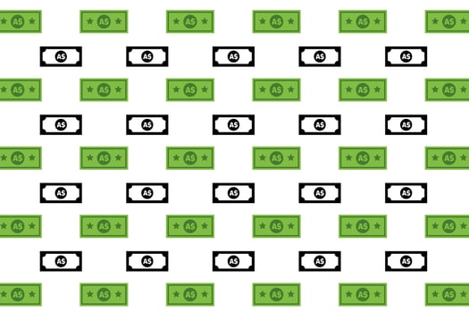 Abstract Australian Dollar Banknote Pattern Background vector