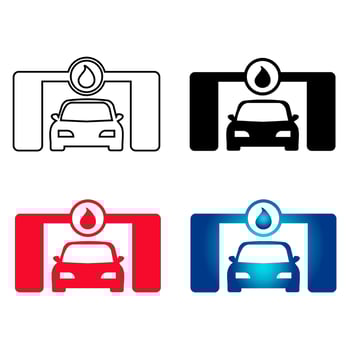 Abstract Changing Car Oil Silhouette Illustration vector