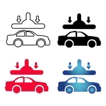 Abstract Destroying Car Silhouette Illustration vector