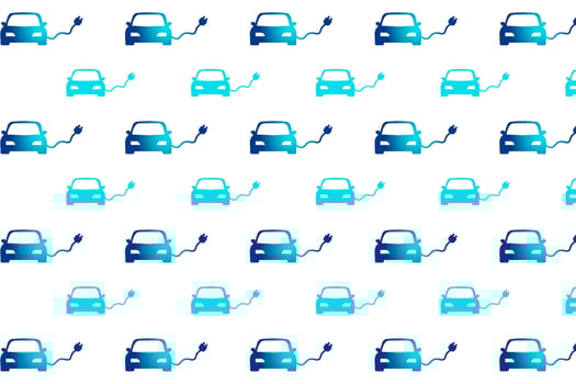 Abstract Electric Eco Car Pattern Background vector
