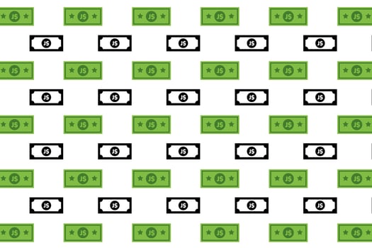 Abstract Jamaican Dollar Banknote Pattern Background vector