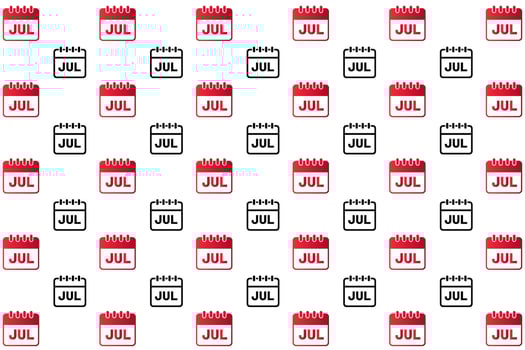 Abstract July Month Pattern Background vector