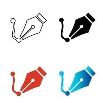 Abstract Pen Tool Silhouette Illustration vector