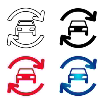 Abstract Refreshing Car Silhouette Illustration vector