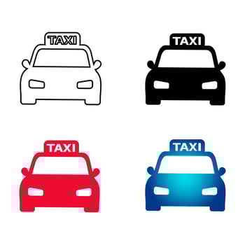 Abstract Taxi Cab Silhouette Illustration vector