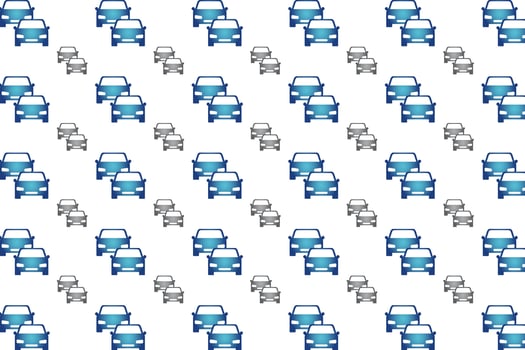 Abstract Two Cars in Line Pattern Background vector