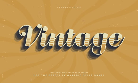 grunge vintage retro editable vector text effect alphabet font typography typeface