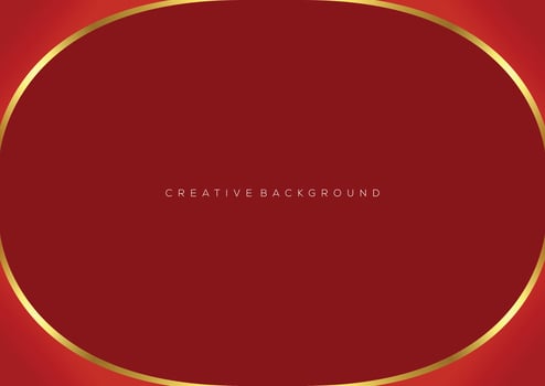 red background with luxury line design vector