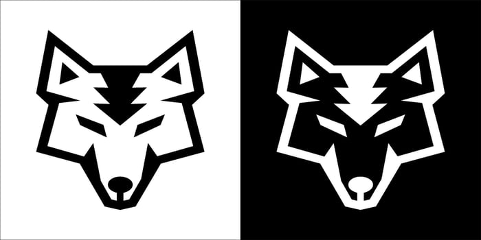 illustration, vector graphic of wolves icon