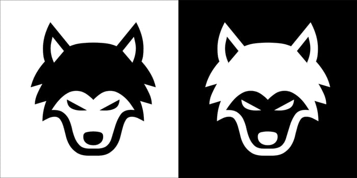 illustration, vector graphic of wolves icon