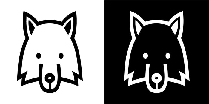 illustration, vector graphic of wolves icon
