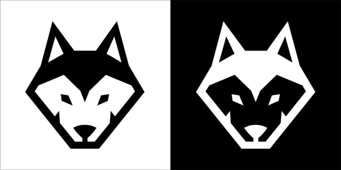 illustration, vector graphic of wolves icon
