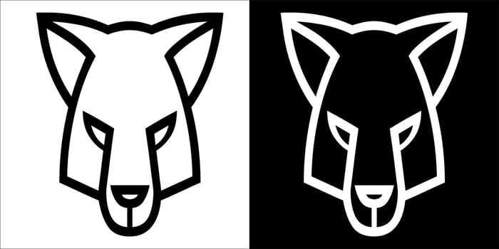 illustration, vector graphic of wolves icon
