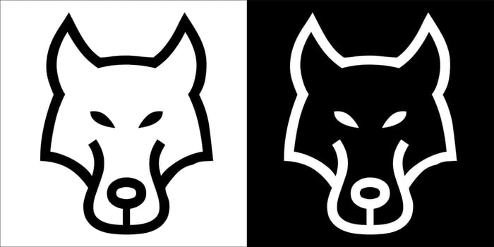 illustration, vector graphic of wolves icon