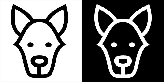 illustration, vector graphic of wolves icon