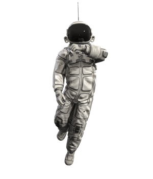 Astronaut on transparent background, 3d render png