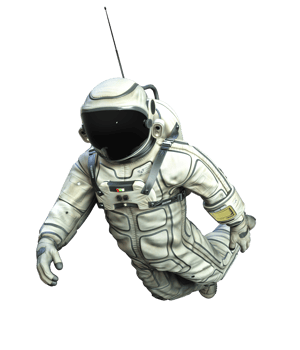 Astronaut on transparent background, 3d render png