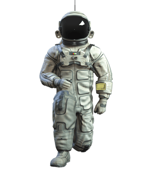 Astronaut on transparent background, 3d render png
