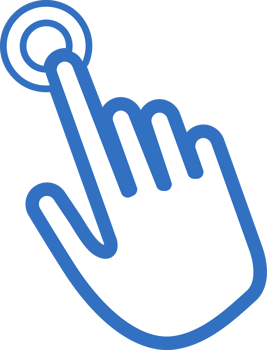 Hand pointing icon line design, monoline icons. png
