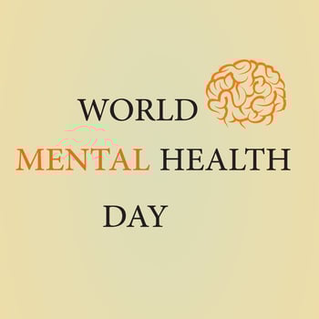 World Mental Health Day Awareness Poster hand made vector