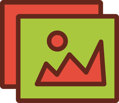 Image flat icon 3 colors. png