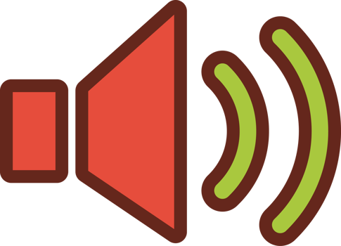 Speaker flat icon 3 colors. png