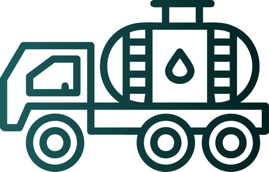 Oil tanker Vector Icon Design