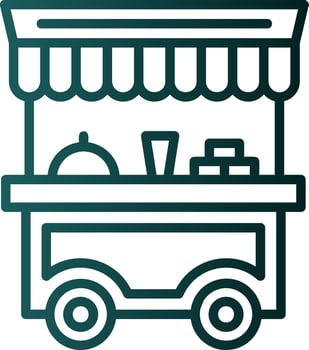 Food cart Vector Icon Design