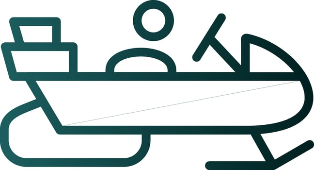 Snowmobile Vector Icon Design