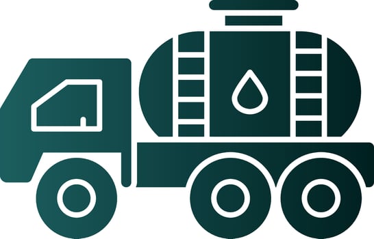 Oil tanker Vector Icon Design