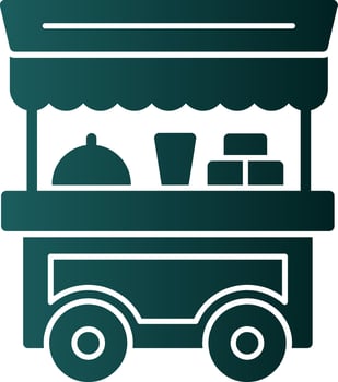 Food cart Vector Icon Design