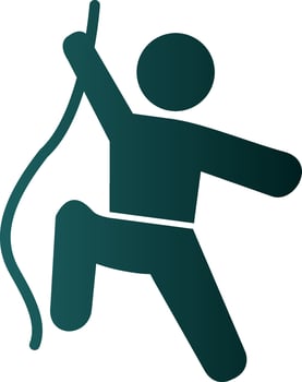 Climbing Vector Icon Design