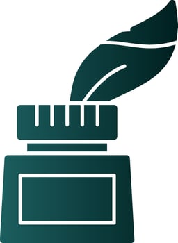 Inkwell Vector Icon Design