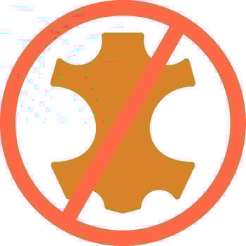 No leather Vector Icon Design