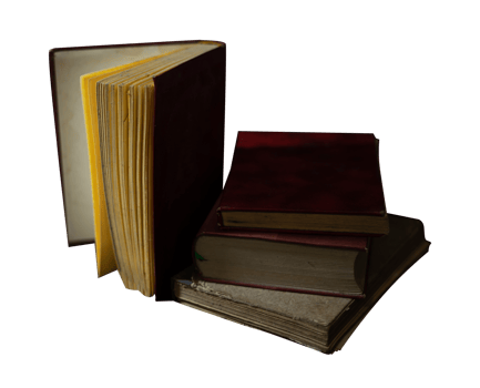 stack of old books png