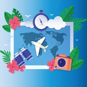 Travel and tourism background vector