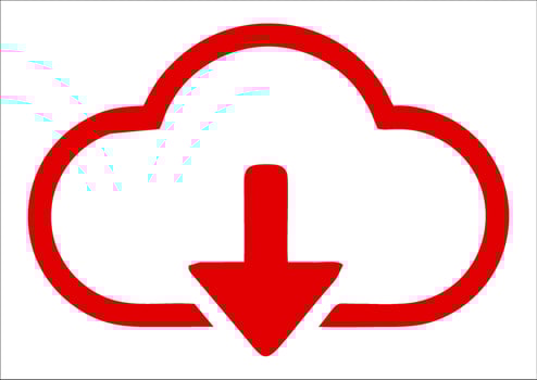 vector illustration of internet themed element named icon downlod