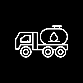 Tanker truck Vector Icon Design