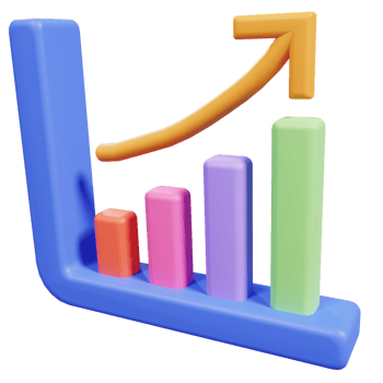 3d Bar Graph Icon Illustration png