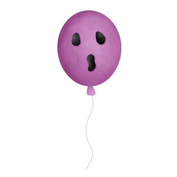 balloons, Halloween, watercolor png