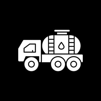 Oil tanker Vector Icon Design