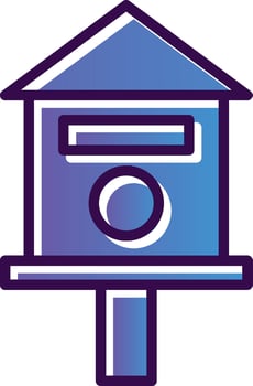Bird house Vector Icon Design