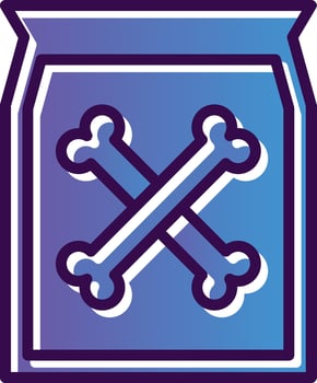 Dog food Vector Icon Design