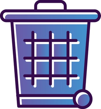 Trash can Vector Icon Design