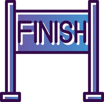 Finish line Vector Icon Design